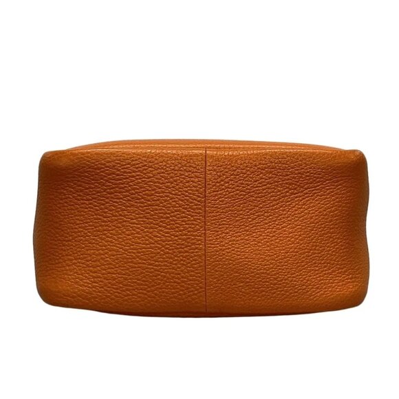 PRADA Triangle Logo Orange Leather Tote Bag 1353-041925 - Picture 5 of 14